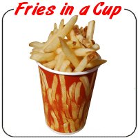 French Fries in a Cup Decal
